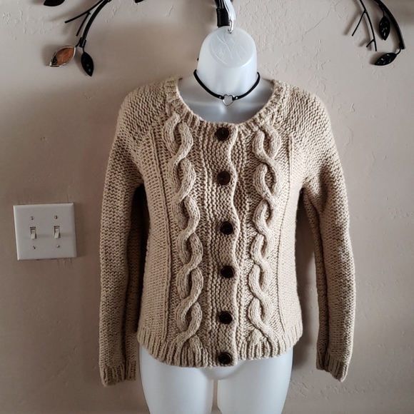 Fat Face Cable Knit Cardigan 